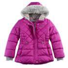 Girls 7-16 Zeroxposur Faux-fur Trim Heavyweight Puffer Jacket, Size: 16, Crystal