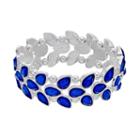 Blue Teardrop Link Stretch Bracelet, Women's, Med Blue