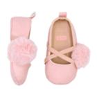 Baby Girl Carter's Pom Mary Jane Crib Shoes, Size: 9-12 Months, Pink (rose)