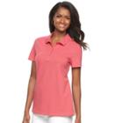 Women's Croft & Barrow&reg; Classic Solid Polo, Size: Large, Brt Red