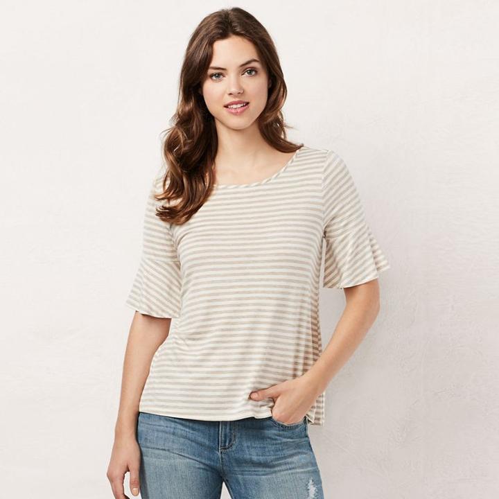 Women's Lc Lauren Conrad Bell Tee, Size: Xs, Med Beige