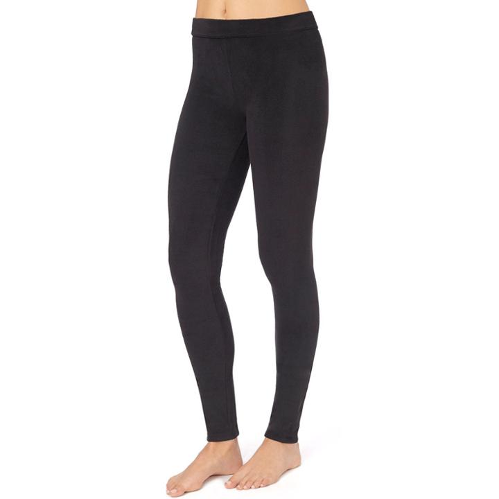 Plus Size Cuddl Duds Stretch Fleece Leggings, Women's, Size: 2xl, Black