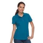 Petite Croft & Barrow&reg; Classic Solid Polo, Women's, Size: Xs Petite, Dark Blue