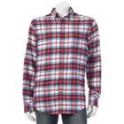 Men's Croft & Barrow&reg; Slim-fit Plaid Flannel Button-down Shirt, Size: Large, White Oth