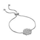 Simply Vera Vera Wang Rectangle Lariat Bracelet With Swarovski Crystals, Women's, White