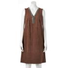 Women's Jessica Howard Faux-suede Shift Dress, Size: 6, Lt Brown