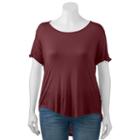 Juniors' Plus Size So&reg; Open Back Tee, Teens, Size: 2xl, Red