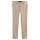 Girls 4-20 & Plus Size French Toast Knit Skinny Pants, Size: 6, Beig/green (beig/khaki)