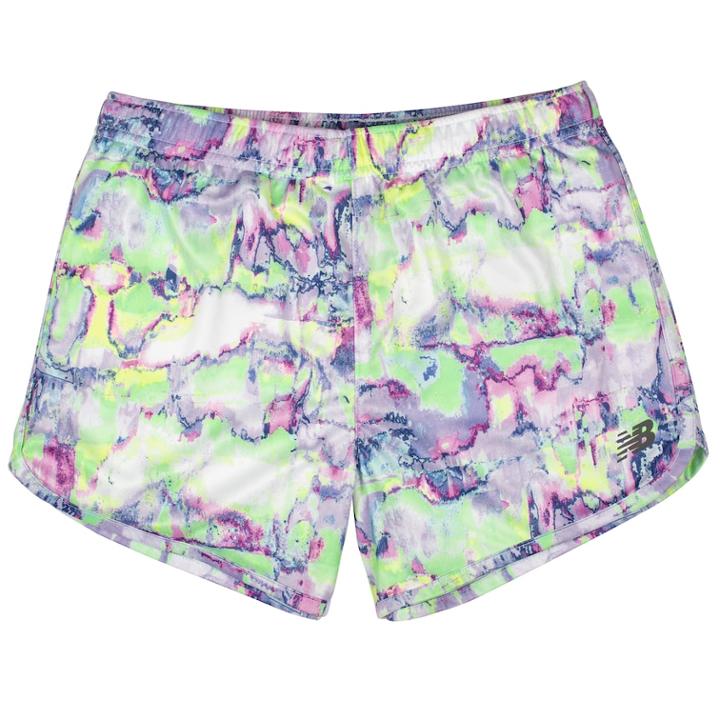 Girls 7-16 New Balance Layered Running Shorts, Size: 14, White