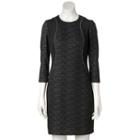 Women's M By Maia Zipper-detail Sheath Dress, Size: 10 Avg/reg, Black