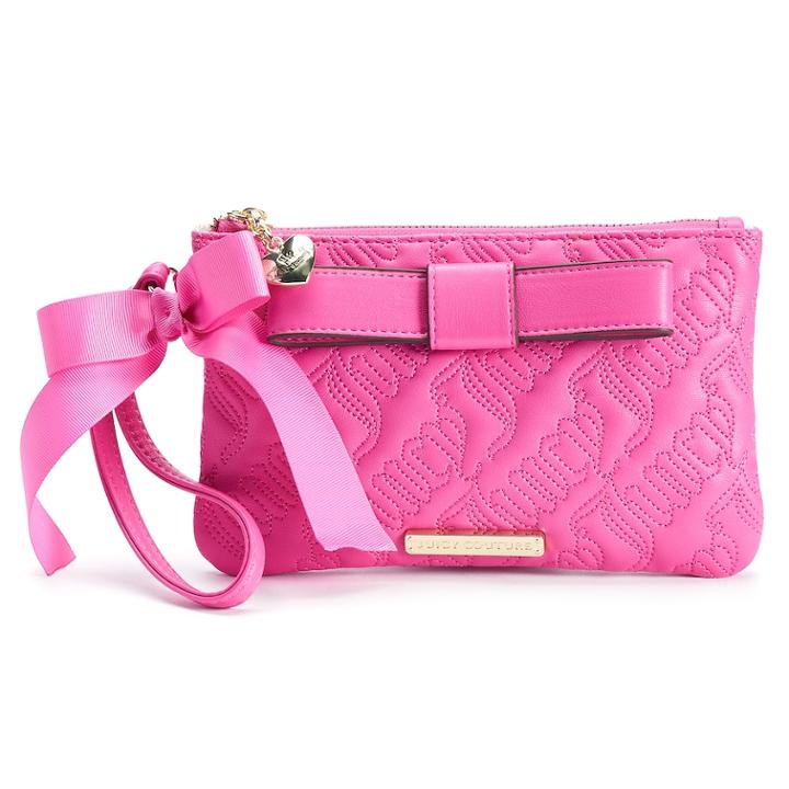 Juicy Couture Sweet Dreams Bow Wristlet, Women's, Med Pink
