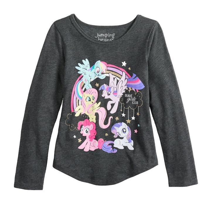 Girls 4-10 Jumping Beans&reg; My Little Pony Brave Girls Club Graphic Tee, Size: 4, Dark Grey