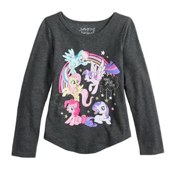 Girls 4-10 Jumping Beans&reg; My Little Pony Brave Girls Club Graphic Tee, Size: 4, Dark Grey