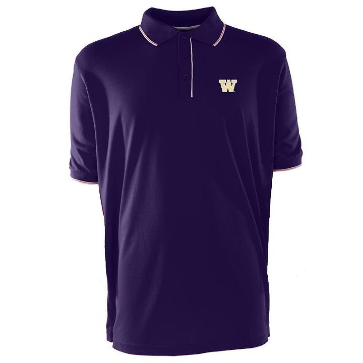 Men's Washington Huskies Elite Desert Dry Xtra-lite Pique Polo, Size: Xxl, Purple