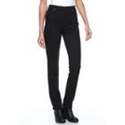 Petite Gloria Vanderbilt Amanda Slimming Tapered Ponte Pants, Women's, Size: 6p - Short, Black