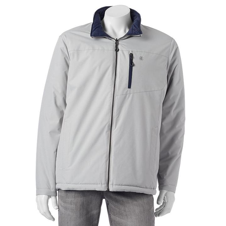 Men's Izod Reversible Ripstop Jacket, Size: Large, Blue (navy)