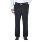 Big & Tall Haggar Premium Stretch No-iron Khaki Flat-front Pants, Men's, Size: 48x34, Black