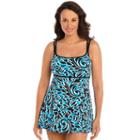 Women's Great Lengths Hip Minimizer Swimdress, Size: 8, Turquoise/blue (turq/aqua)