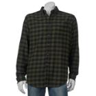 Big & Tall Croft & Barrow&reg; Classic-fit Plaid Flannel Button-down Shirt, Men's, Size: L Tall, Dark Green