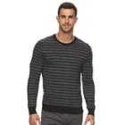 Men's Marc Anthony Slim-fit Striped Cashmere-blend Merino Sweater, Size: Large, Black