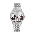 Disney's Mickey & Minnie Mouse Women's Crystal Watch, Grey