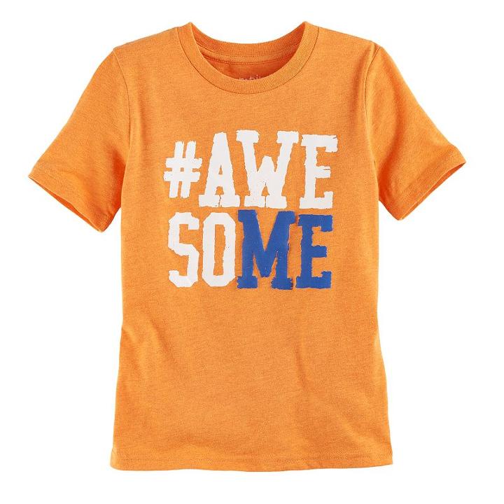 Boys 4-10 Jumping Beans&reg; Awesome Graphic Tee, Size: 5, Orange