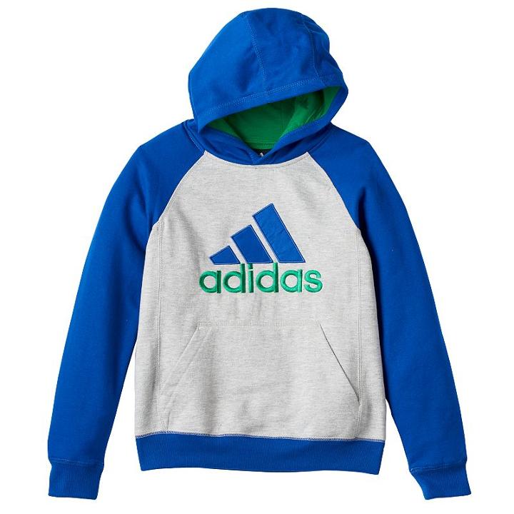 Boys 8-20 Adidas Logo Colorblock Fleece Pullover, Boy's, Size: Small, Grey