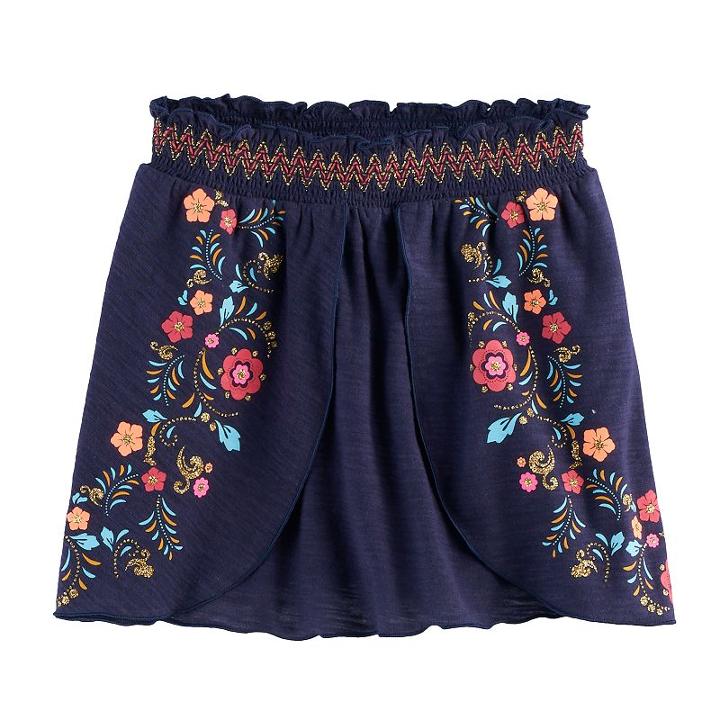 Disney's Elena Of Avalor Girls 4-7 Floral Smocked Skort By Jumping Beans&reg;, Size: 6, Blue