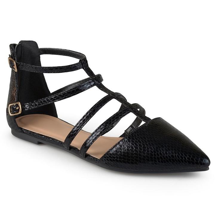 Journee Collection Kenya Women's Flats, Girl's, Size: Medium (6.5), Black