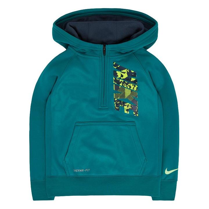 Boys 4-7 Nike Therma-fit Quarter-zip Hoodie, Size: 4, Green Oth
