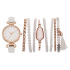 Women's Watch & Bracelet Set, Size: Medium, White