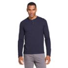 Men's Van Heusen Never Tuck Slim-fit Henley, Size: Xl, Blue