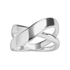 Primrose Sterling Silver Crossover Ring, Women's, Size: 9, Grey