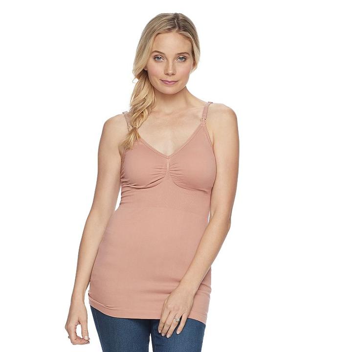 Maternity A:glow Seamless Nursing Tank, Women's, Size: S-mat, Med Beige