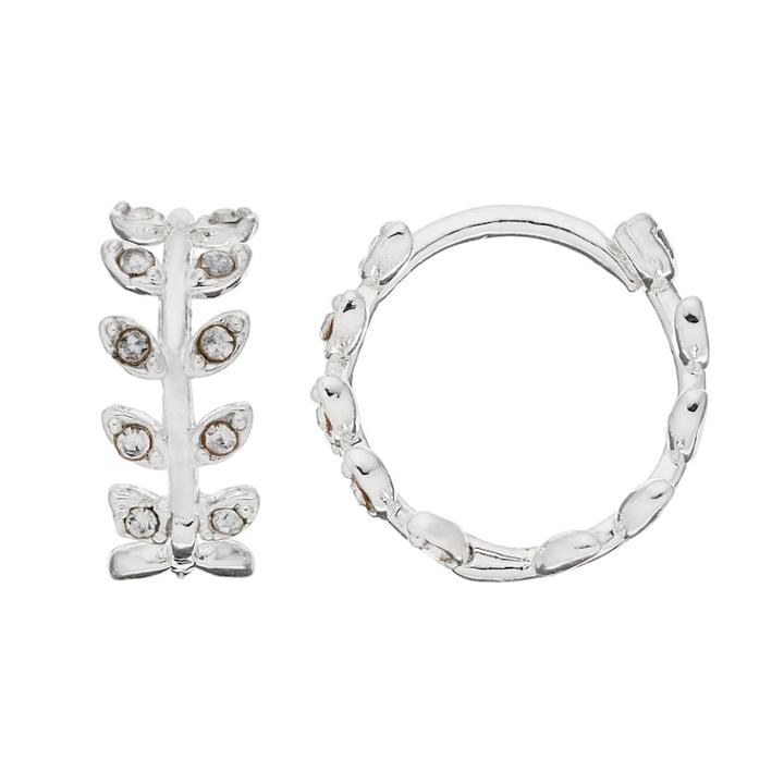Lc Lauren Conrad Vine Nickel Free Hoop Earrings, Women's, Silver