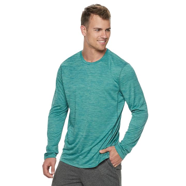 Men's Tek Gear&reg; Drytek Space-dye Tee, Size: Medium, Dark Blue