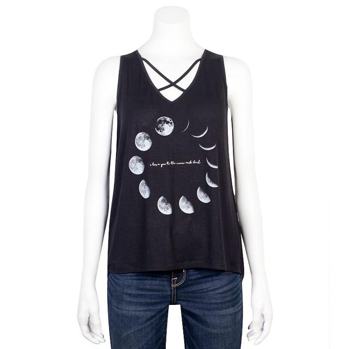 Juniors' Grayson Threads Moon Graphic Tank, Teens, Size: Large, Oxford