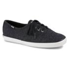 Keds Champion Sweatshirt Jersey Women's Ortholite Sneakers, Size: Medium (7), Black