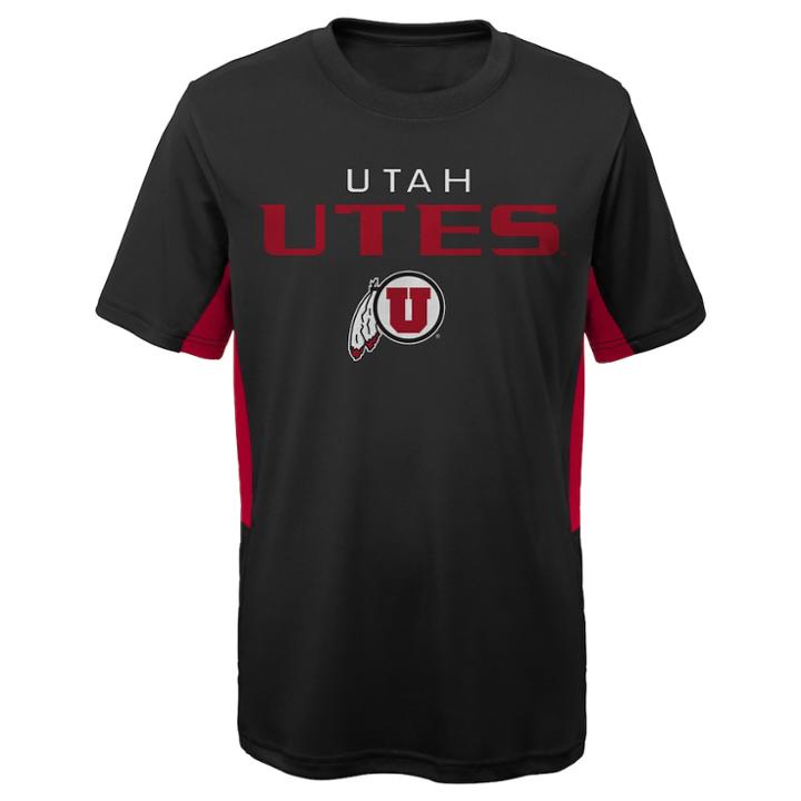 Boys 8-20 Utah Utes Mainframe Performance Tee, Size: M 10-12, Black