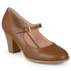 Journee Collection Jamie Women's Mary Jane Heels, Girl's, Size: 6, Med Brown