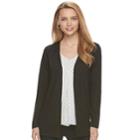 Women's Elle&trade; Mock-layer Cardigan Top, Size: Medium, Black