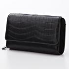 Croft & Barrow&reg; Faux-crocodile Clutch Organizer, Women's, Black