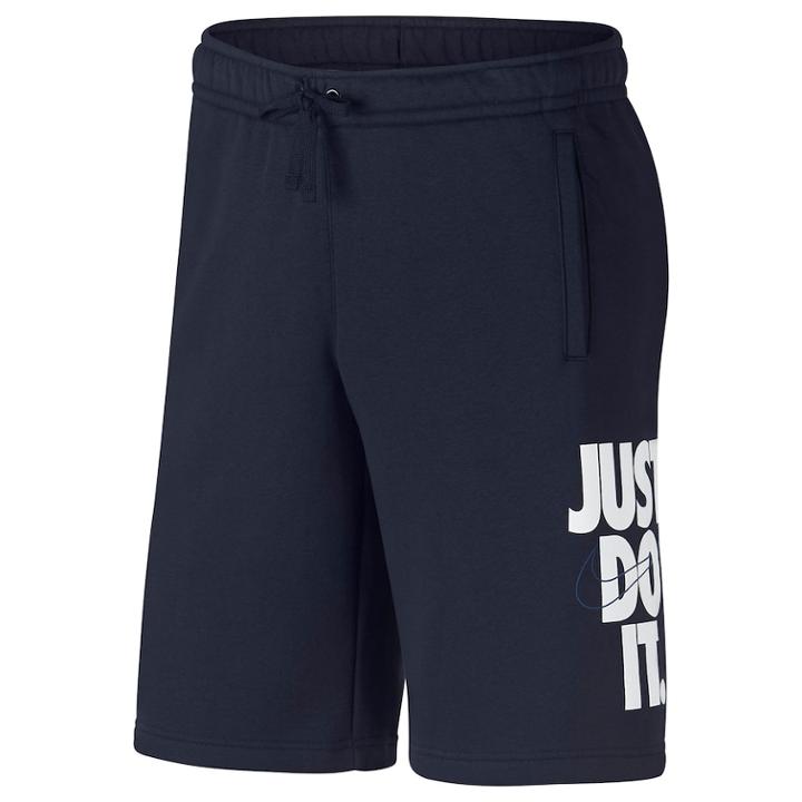 Men's Nike Fleece Shorts, Size: Medium, Light Blue