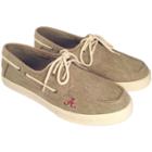 Men's Alabama Crimson Tide Captain Boat Shoes, Size: 10, Beig/green (beig/khaki)