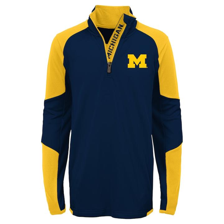 Boys 8-20 Michigan Wolverines Beta Performance Pullover, Size: M 10-12, Dark Blue