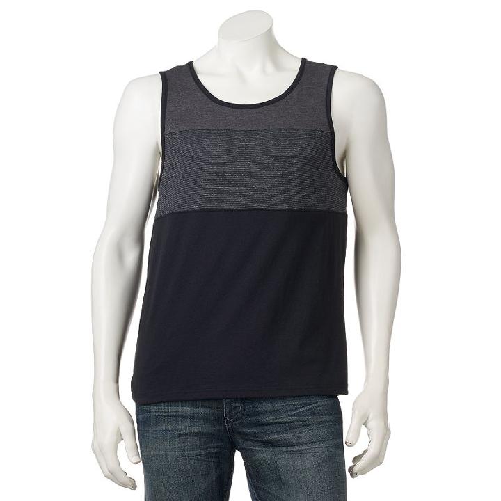 Men's Urban Pipeline&reg; Colorblock Tank, Size: Xl, Dark Grey