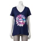 Juniors' Love This Life Floral Graphic Tee, Girl's, Size: Large, Blue (navy)