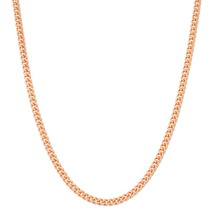 14k Gold Over Silver Adjustable Curb Chain Necklace, Women's, Size: 22, Pink