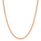 14k Gold Over Silver Adjustable Curb Chain Necklace, Women's, Size: 22, Pink