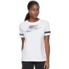 Women's Nike Swoosh Short Sleeve Graphic Tee, Size: Large, White